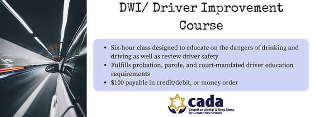 DWI class information graphic